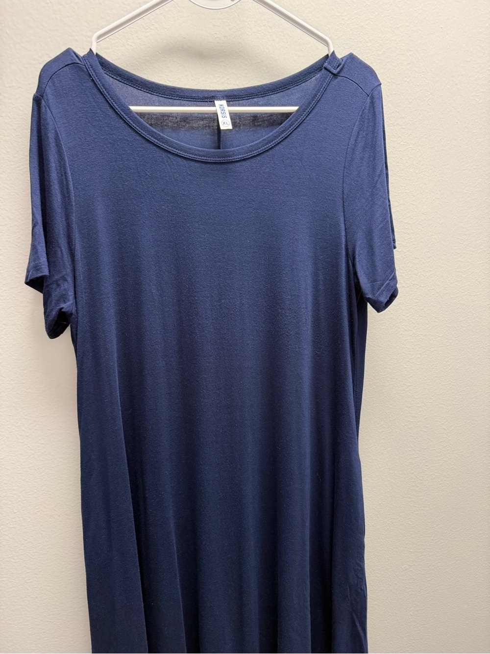 Comfort Tunic Dress with Pockets - Navy